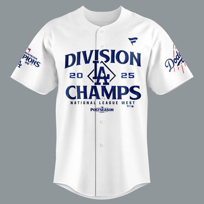 Official Los Angeles Dodgers Royal NL West Division Champs 2025 Jersey (White)
