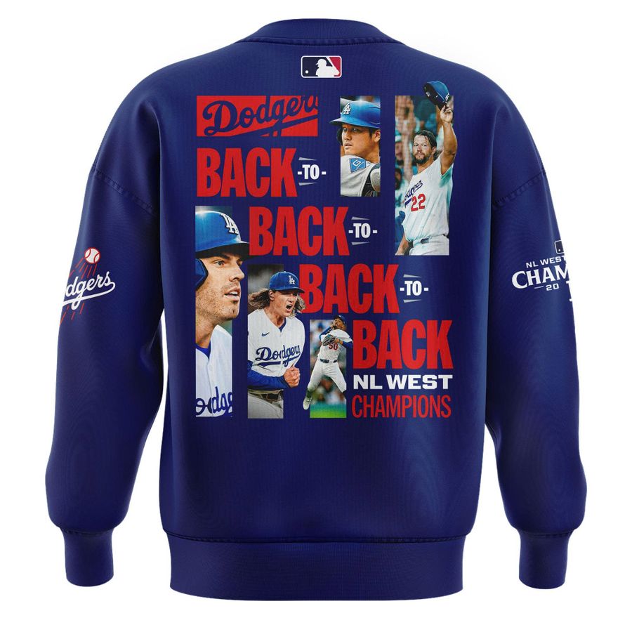 Official Los Angeles Dodgers Royal NL West Division Champs 2025 Sweatshirt (Navy)