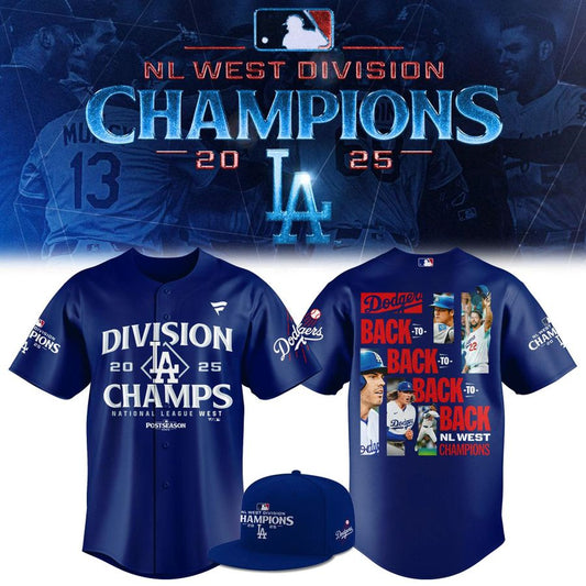 Official Los Angeles Dodgers Royal NL West Division Champs 2025 Jersey (Navy)