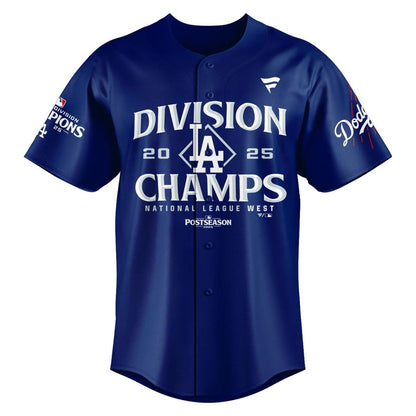 Official Los Angeles Dodgers Royal NL West Division Champs 2025 Jersey (Navy)