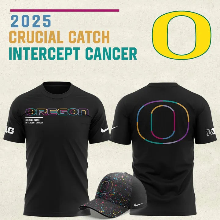 Oregon Ducks Football 2025 Crucial Catch T-shirt