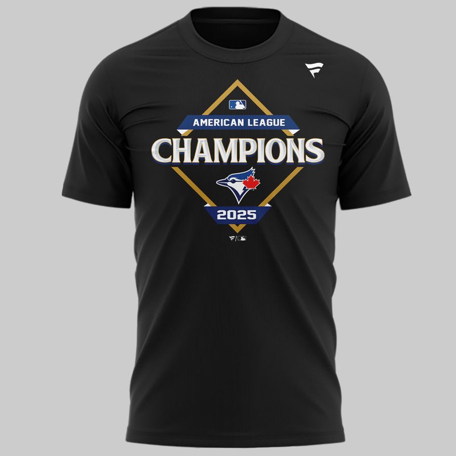 Toronto Blue Jays Fanatics Heather Charcoal 2025 American League Champions Locker Room T-Shirt