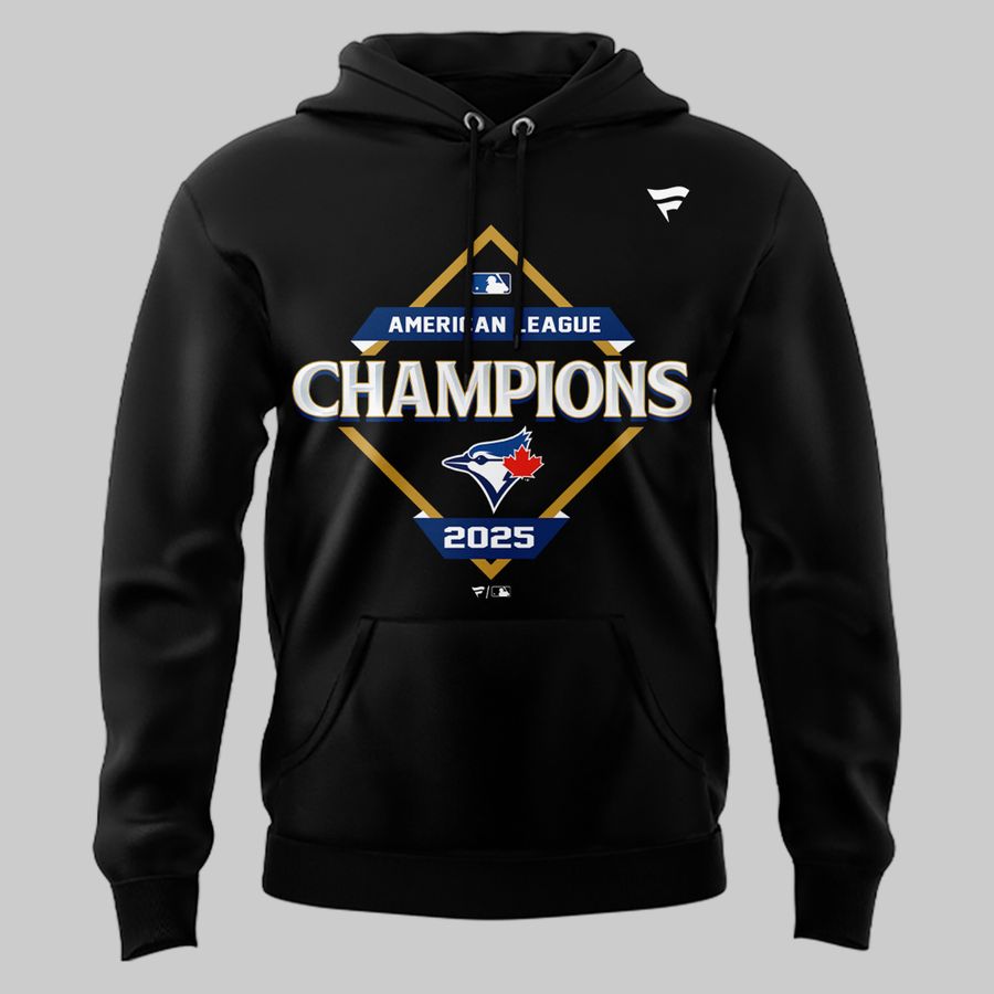 Toronto Blue Jays Fanatics Heather Charcoal 2025 American League Champions Locker Room Hoodie