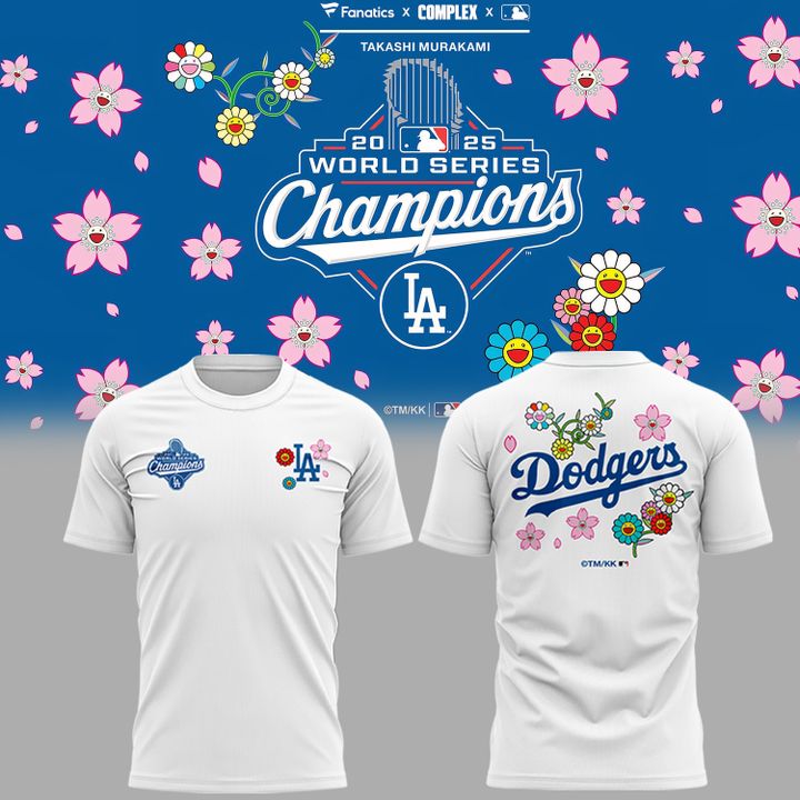 01.Takashi Murakami x LA Dodgers World Series Champions 2025 T-SHIRT
