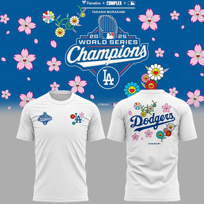 01.Takashi Murakami x LA Dodgers World Series Champions 2025 T-SHIRT