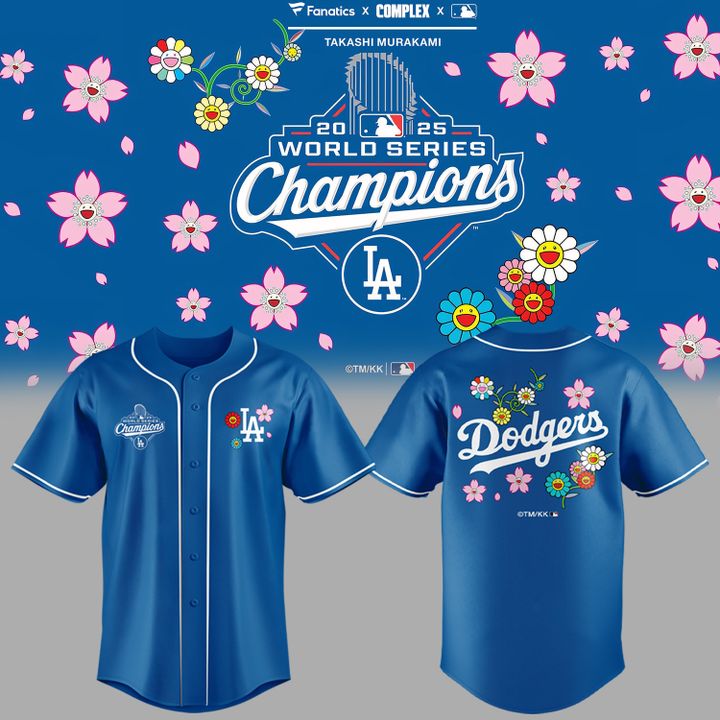Takashi Murakami x LA Dodgers World Series Champions 2025 Baseball Jersey