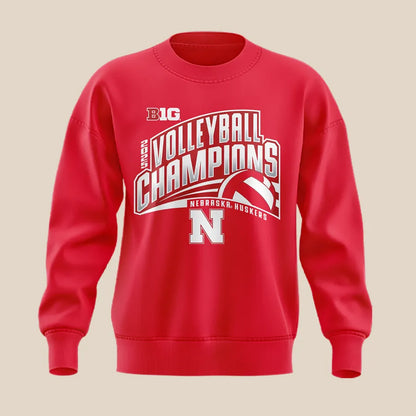 Nebraska Volleyball 2025 BIG TEN CHAMPIONS Sweatshirt