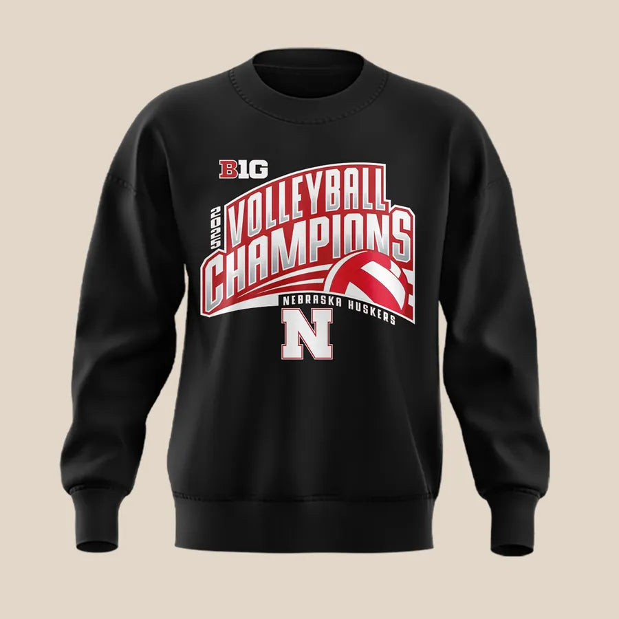 01. Nebraska Volleyball 2025 BIG TEN CHAMPIONS Sweatshirt