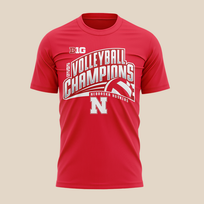 Nebraska Volleyball 2025 BIG TEN CHAMPIONS TSHIRT