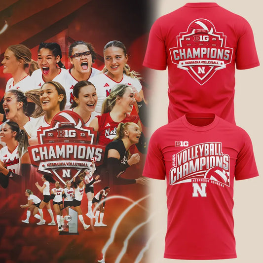 Nebraska Volleyball 2025 BIG TEN CHAMPIONS TSHIRT