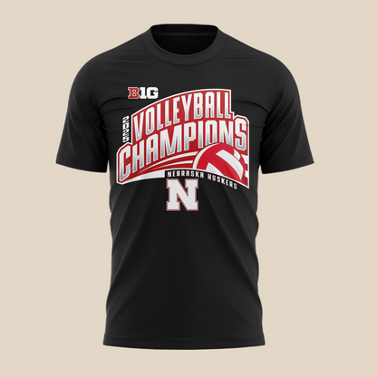 01.Nebraska Volleyball 2025 BIG TEN CHAMPIONS TSHIRT