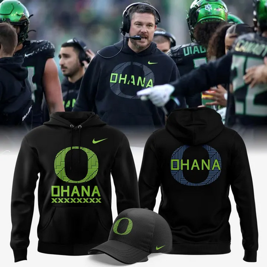Men's Black Oregon Ohana Club Limited Hoodie