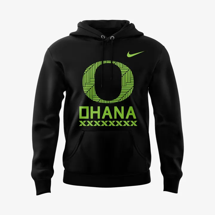 Men's Black Oregon Ohana Club Limited Hoodie
