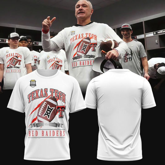Texas Tech Red Raiders 2025 Big 12 Football Champions Locked Room T-shirt
