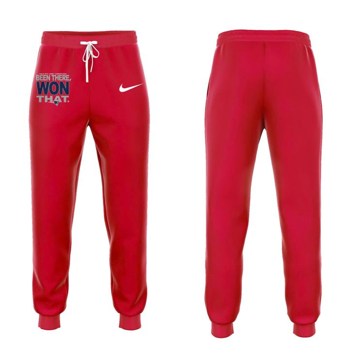 Official New England Patriots 2025 AFC East Division Champions "Been There Won That" Hoodie - Red V2 (Updated Version)