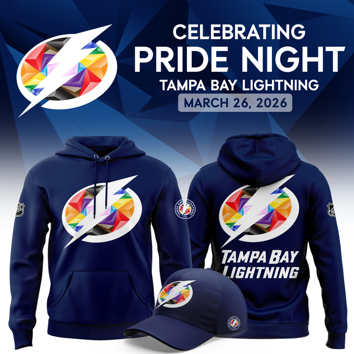 Tampa Bay Lightning Pride Night 2026 Hoodie V2 – Navy