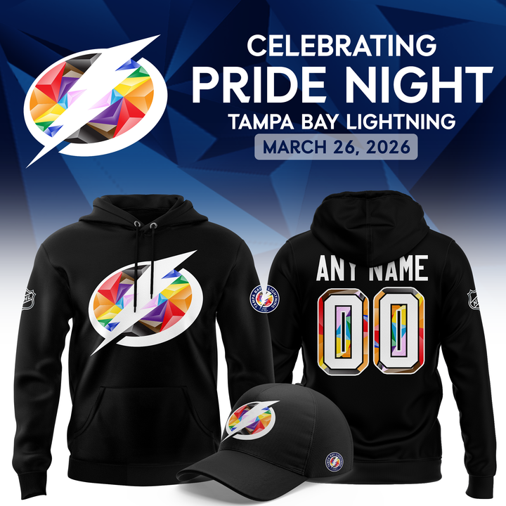 Tampa Bay Lightning Pride Night 2026 Hoodie V3 – Black
