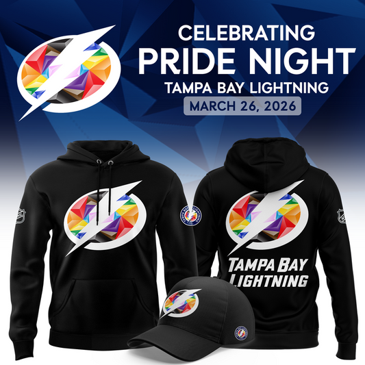 Tampa Bay Lightning Pride Night 2026 Hoodie V2 – Black