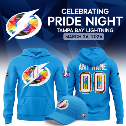 Tampa Bay Lightning Pride Night 2026 Hoodie V3 – Blue