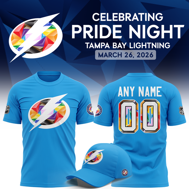 Tampa Bay Lightning Pride Night 2026 Tee V3 – Blue
