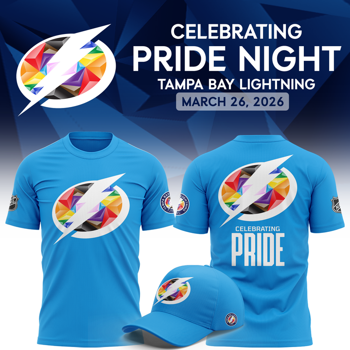 Tampa Bay Lightning Pride Night 2026 Tee V4 – Blue