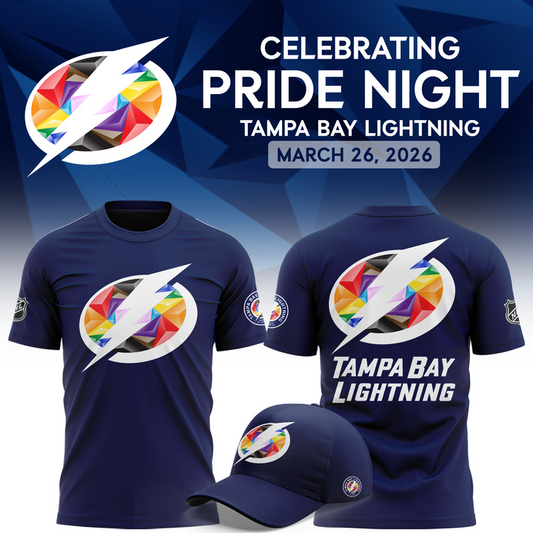 Tampa Bay Lightning Pride Night 2026 Tee V2 – Navy