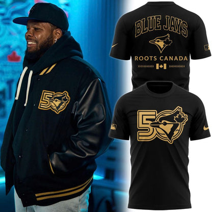 Men's Toronto Blue Jays Black 50th Anniversary Special T-shirt