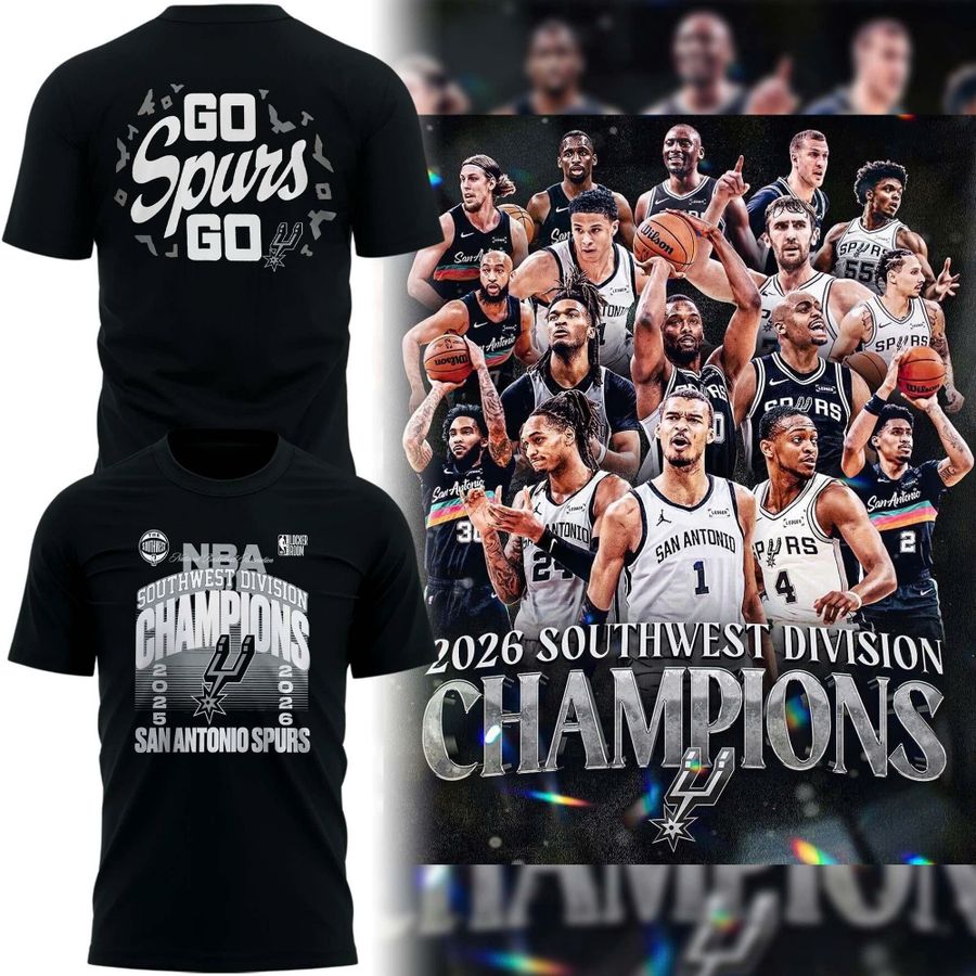 Special 2026 Southwest Division Champions San Antonio Spurs T-Shirt 2