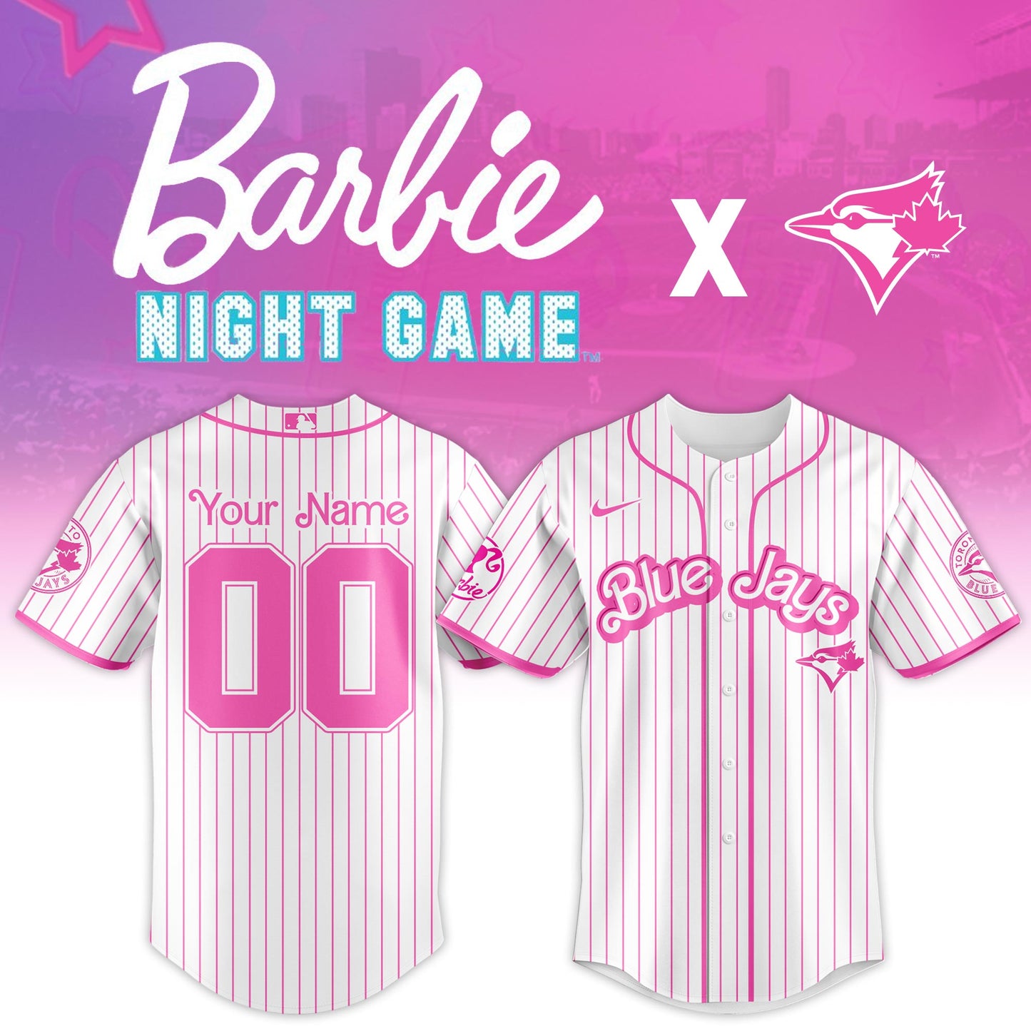 Toronto Blue Jays x Barbie Night Game Limited Edition Jersey 2025