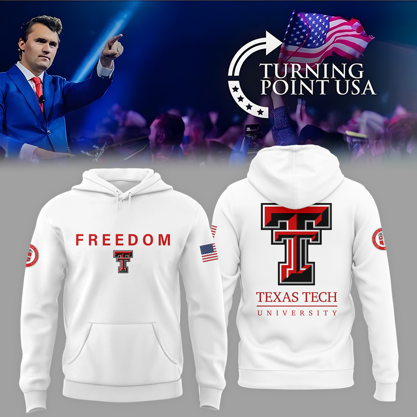 Texas Tech x Turning Point USA 2025 Hoodie