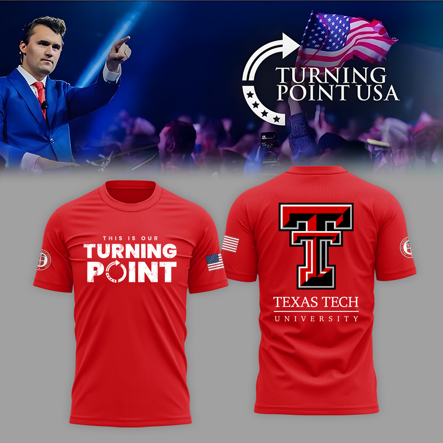 Texas Tech x Turning Point USA 2025 Tshirt