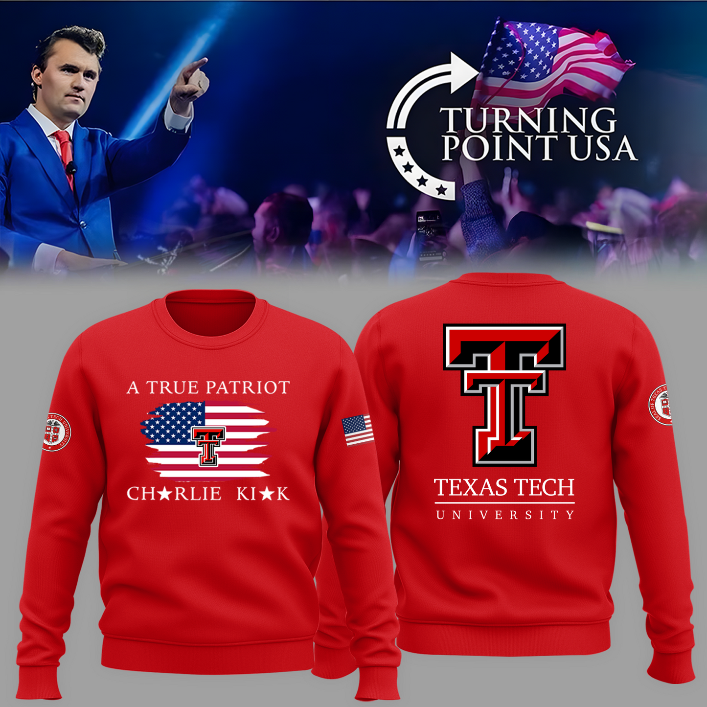 Texas Tech x Turning Point USA 2025 Sweat