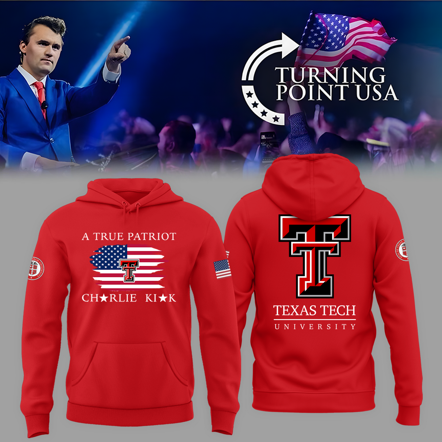 Texas Tech x Turning Point USA 2025 Hoodie