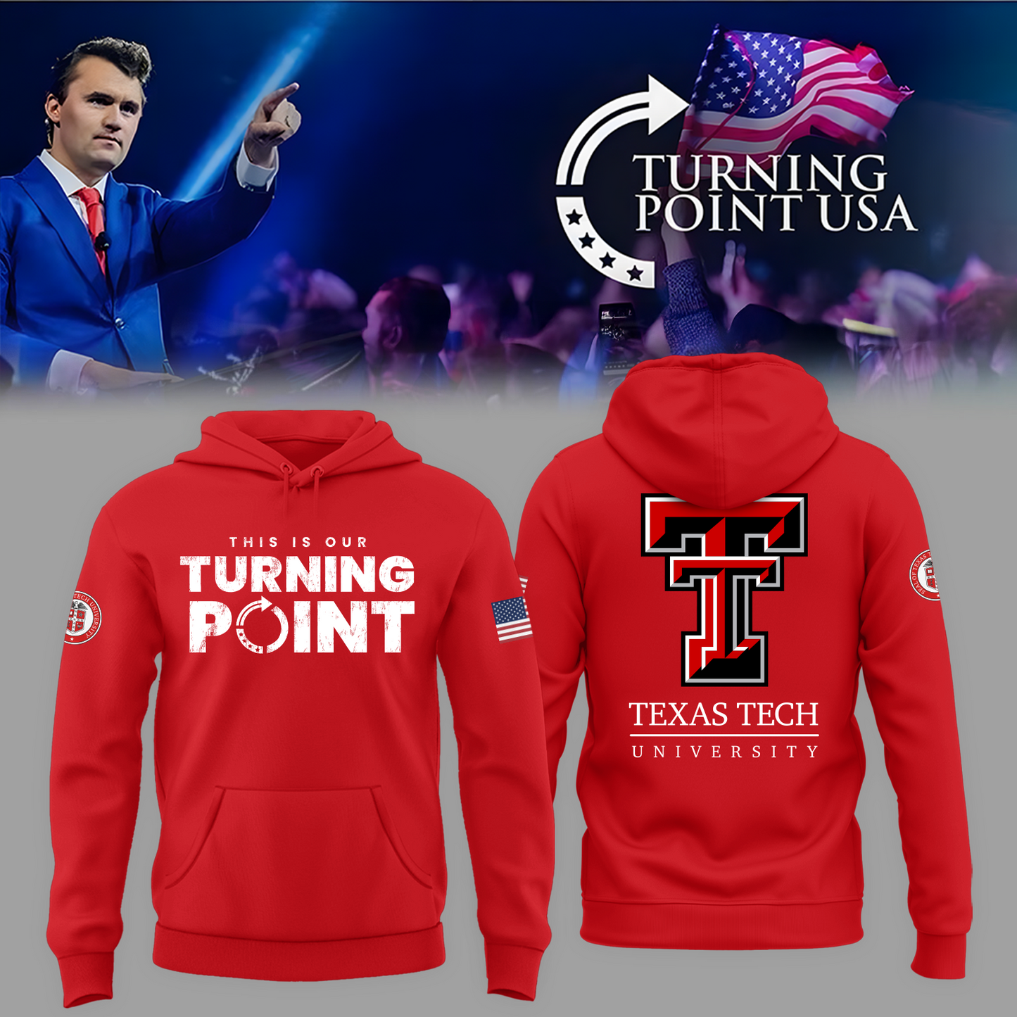 Texas Tech x Turning Point USA 2025 Hoodie