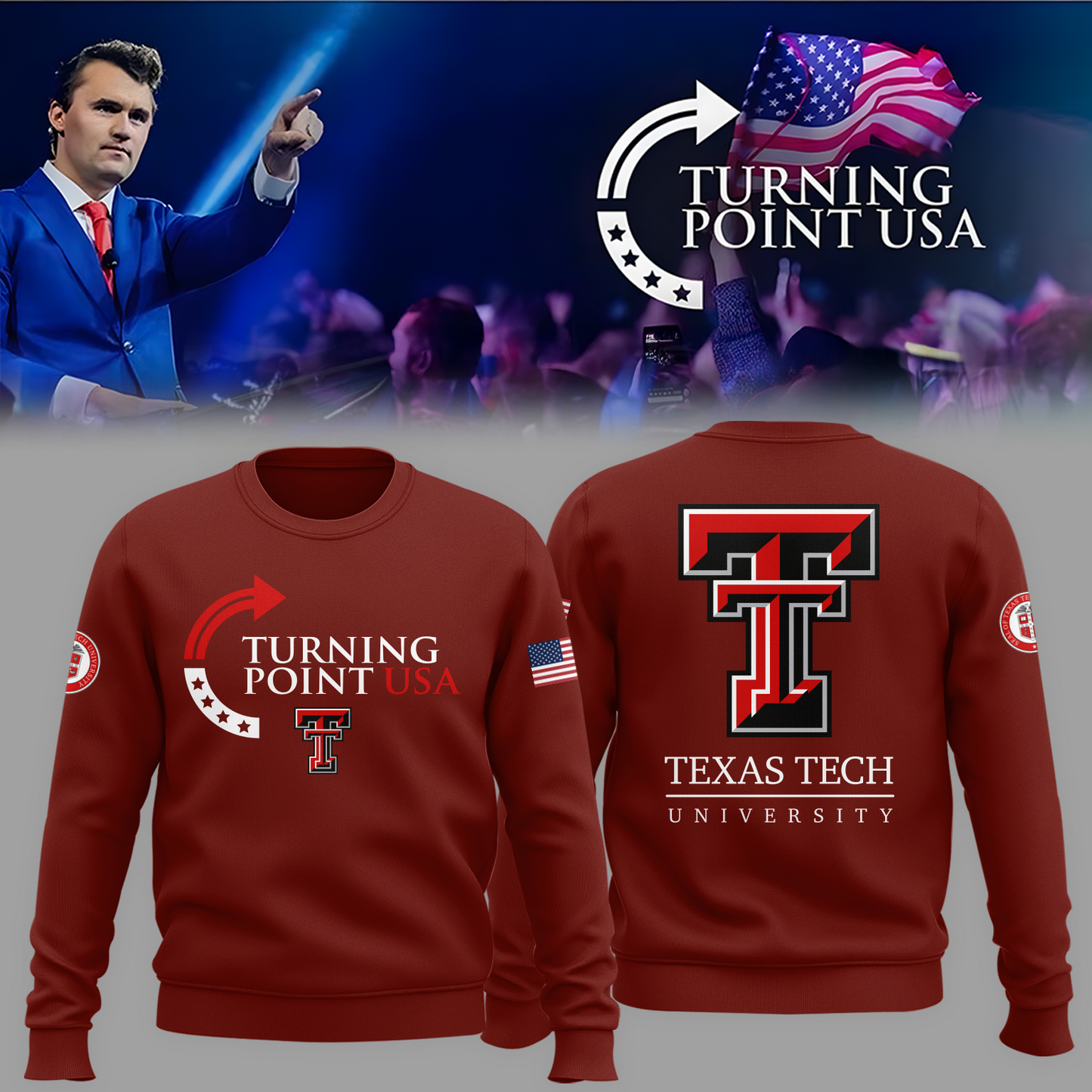 Texas Tech x Turning Point USA 2025 Sweat