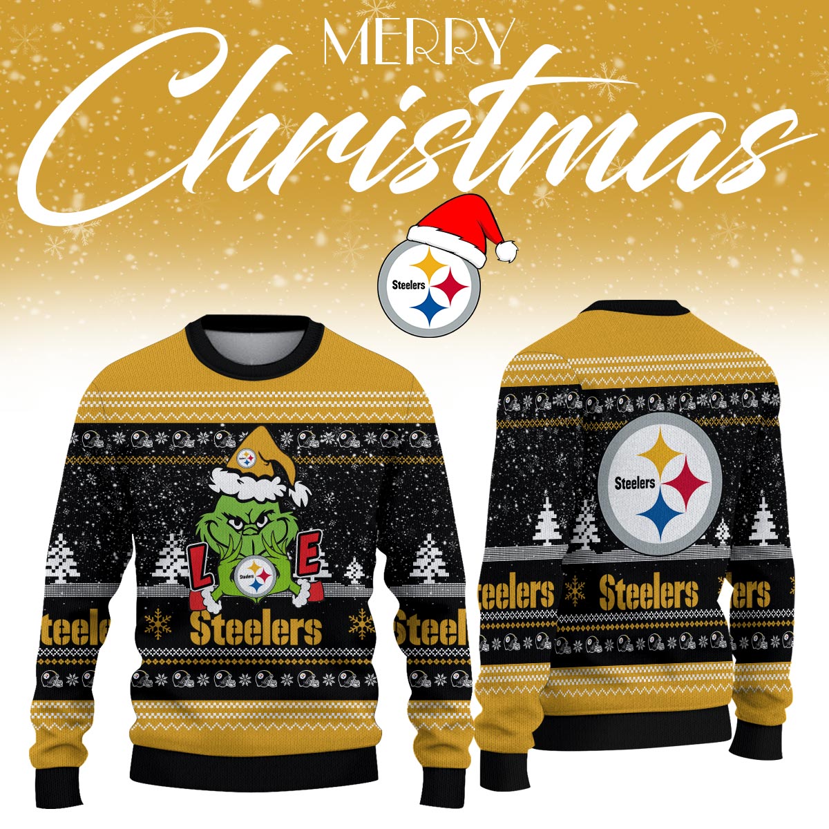 __Pittsburgh Steelers   Limited Ugly Christmas Sweaters