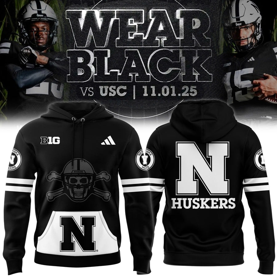 Men's Nebraska Football 2025 "Blackout" Hoodie