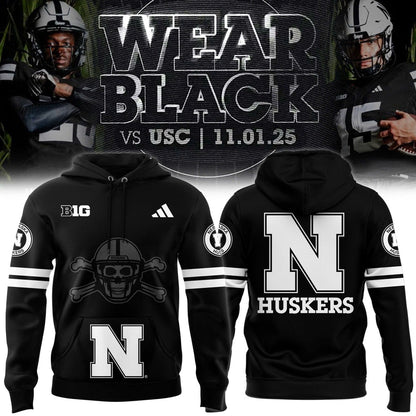 Men's Nebraska Football 2025 "Blackout" Hoodie