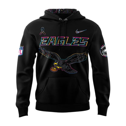 Men's Nike Black Philadelphia Eagles 2025 NFL Crucial Catch Pullover Hoodie