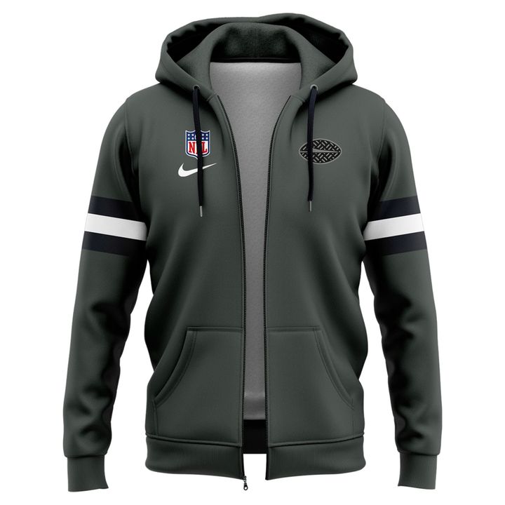 Exclusive Version New York Jets The Rivalries Uniforms Zip Hoodie