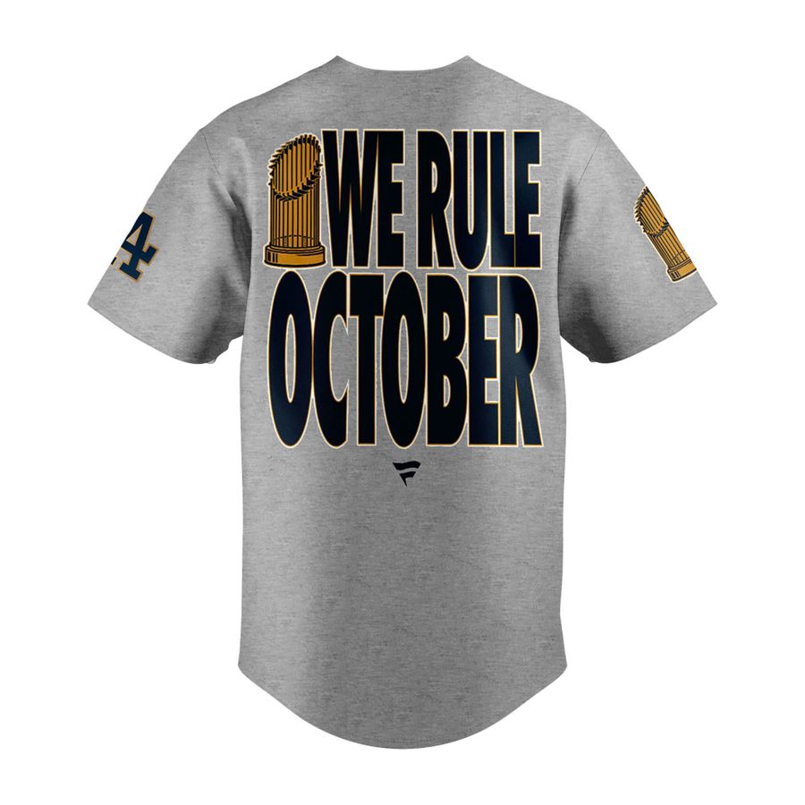 Men's Los Angeles Dodgers Fanatics Steel 2025 World Series Champions Locker Room Authentic Baseball Jersey