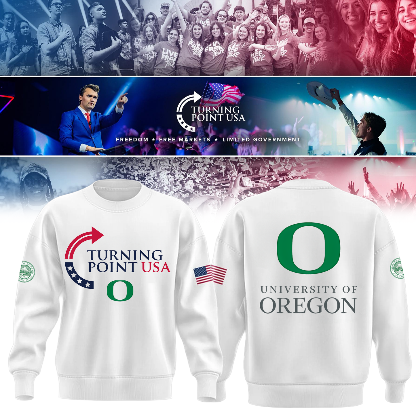 University of Oregon x Turning Point USA Sweater