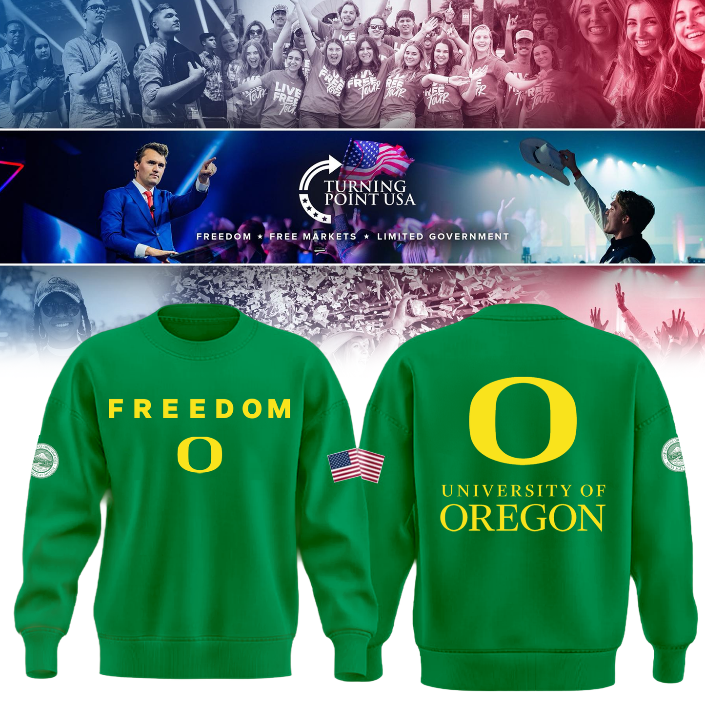 University of Oregon x Turning Point USA Sweater