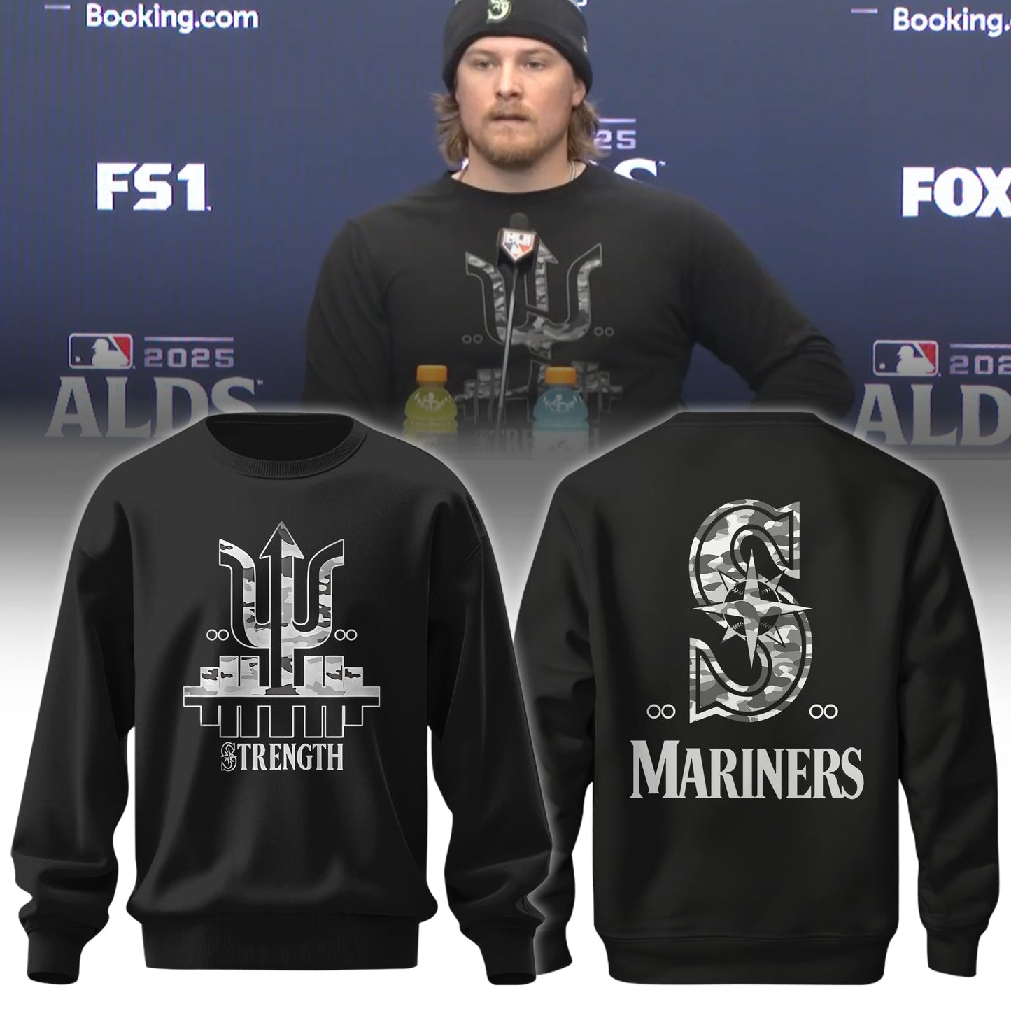 Unisex Mariners Trident Strength Camouflage Sweatshirt