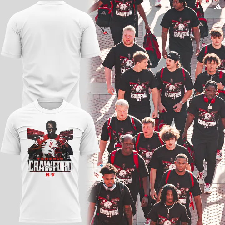 Exclusive Version Nebraska Football x Crawford White T-Shirt 2025