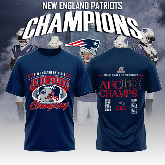 NEPatriots x 2025 AFC Conference Champions Tshirt V4