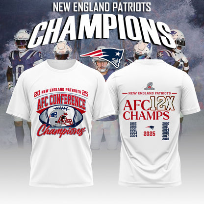 NEPatriots x 2025 AFC Conference Champions Tshirt V6