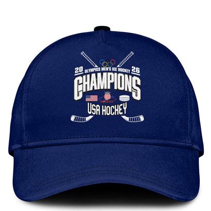 ,  Team USA 2026 Olympic Men’s Ice Hockey Champions ZipHoodie Limited Edition Blue