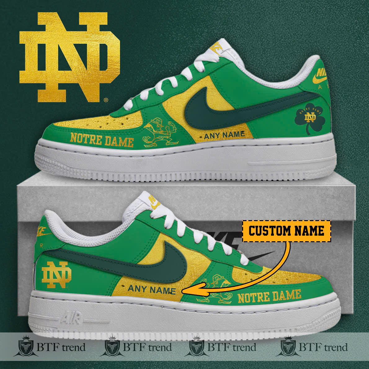 Notre Dame Fighting Irish 2025 New AF1 SNEAKER
