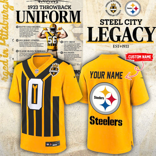 _Steelers 1933 throwback uniforms Jersey